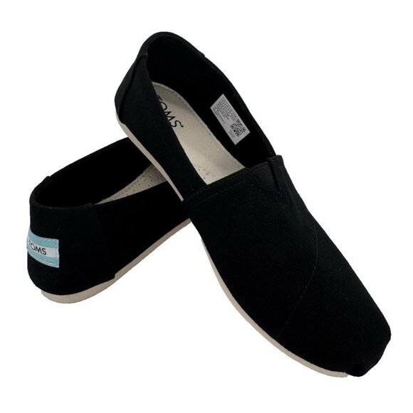 TOMS Shoes Classics Canvas Women's Size 6.5 Black, worn once - Picture 1 of 13
